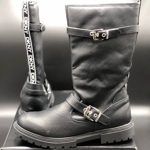 Brand New Black leather DKNY boots